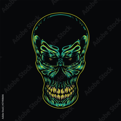 lolipop colorful decorative skull pattern mascot