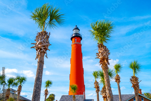 Ponce Inlet Lighthouse in Volusia County Park at the South of Daytona Beach, Florida photo