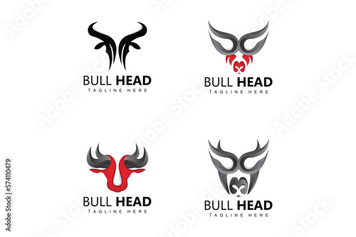 Bull Head Logo  Farm Animal Vector  Livestock Illustration  Company Brand Icon