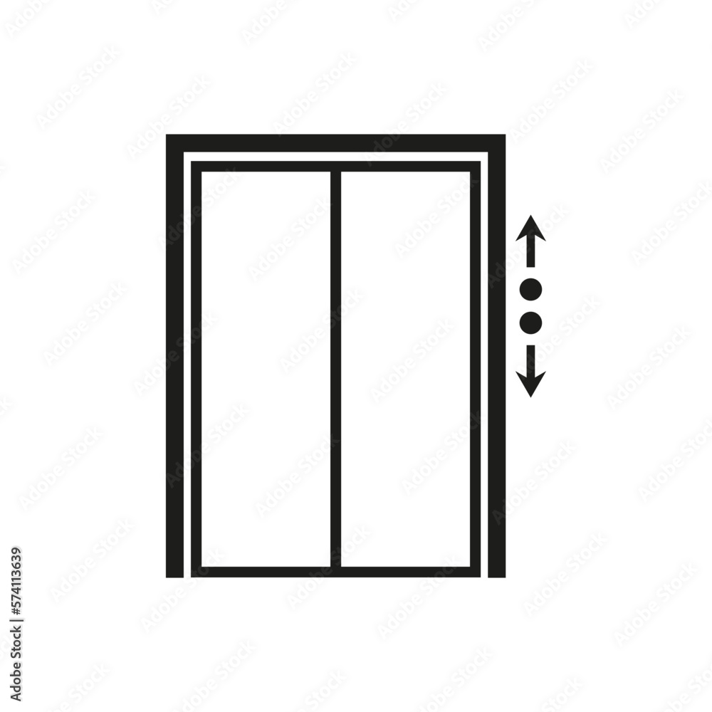 elevator doors icon. Vector illustration.