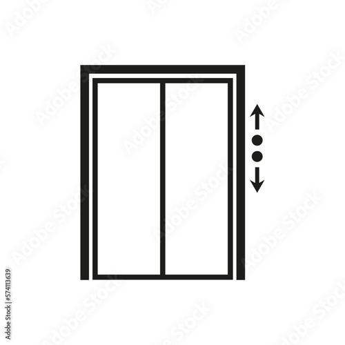 elevator doors icon. Vector illustration.