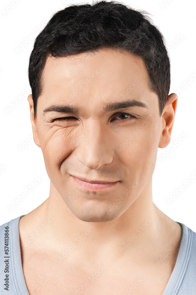 Obraz premium Different beautiful expressions of male face