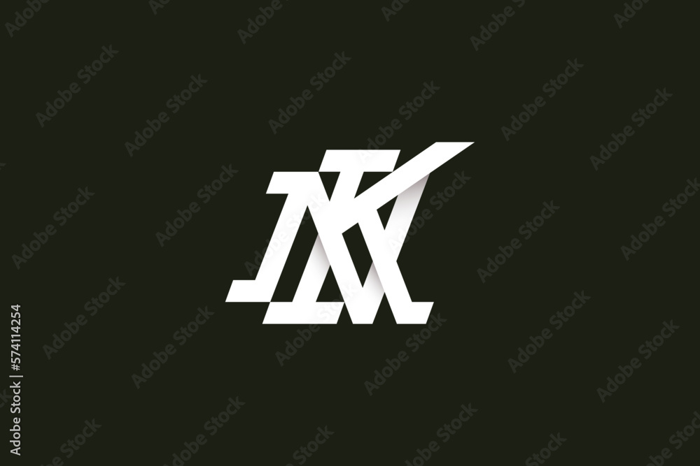 Letter N and K Monogram Logo Design Vector Letter N and K Monogram Logo Design Vector
