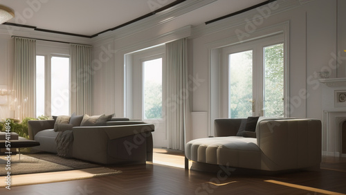 Mansion Living Room of the Elite, Generative AI