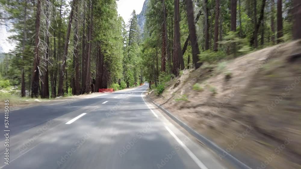 Yosemite Valley Front View 4 Southbound 04 Bridalveil Fall to El Capitan Road Driving Plate California USA World Heritage Site Yosemite Valley Front View 4 Southbound 04 Bridalveil Fall to El Capitan Road Driving Plate California USA World Heritage Site