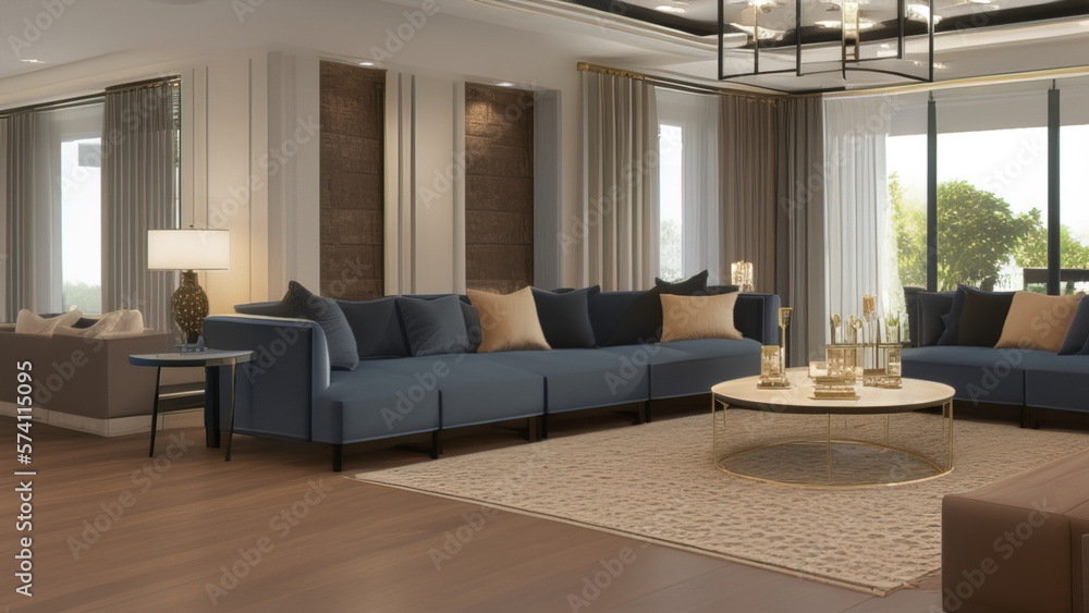 Premium Living Room in a Mansion, Generative AI Premium Living Room in a Mansion, Generative AI