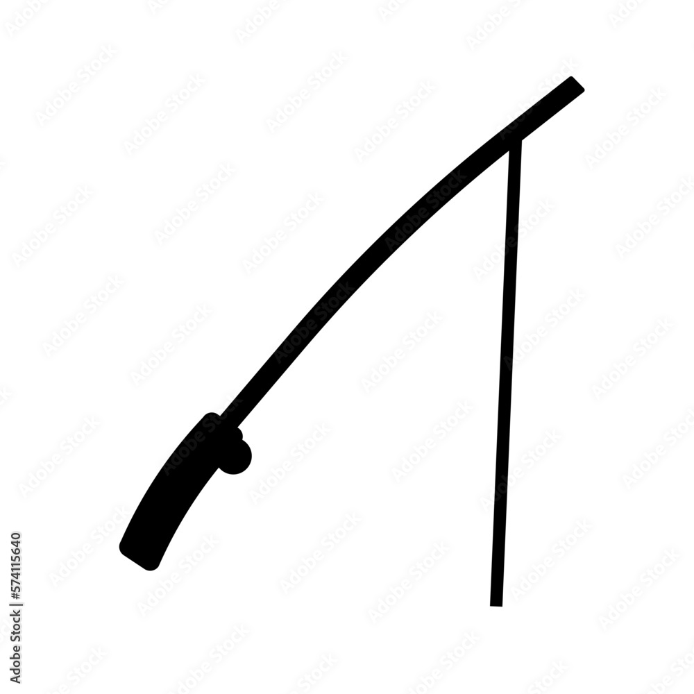 Simple fishing rod icon. Vector. Simple fishing rod icon. Vector.