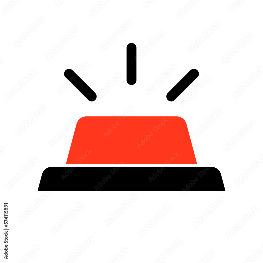Red lamp. Warning or emergency lamp. Vector. Red lamp. Warning or emergency lamp. Vector.