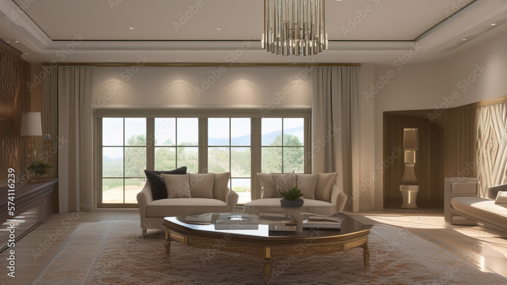 Mansion Living Room of the Elite, Generative AI Mansion Living Room of the Elite, Generative AI