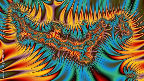 Fractal complex line - Mandelbrot set detail, digital artwork for creative graphic