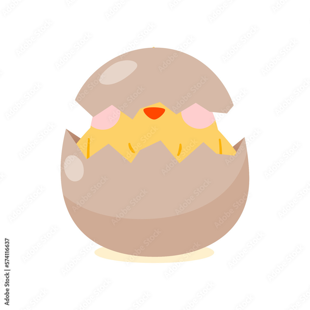 Cute Little Chicken Character In Egg Shell, Illustration, Transparent Cute Little Chicken Character In Egg Shell, Illustration, Transparent