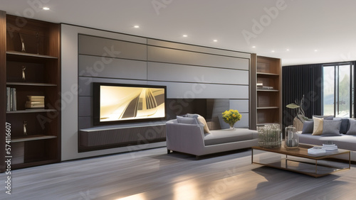Majestic Living Room in a Mansion, Generative AI
