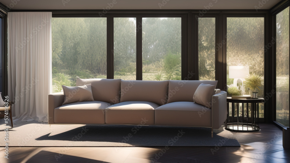 Fototapeta premium Mansion Living Room of Prestige, Generative AI