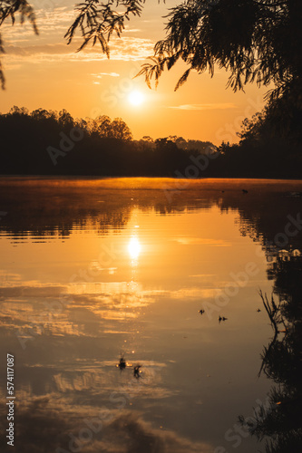 Sunrise over the lake