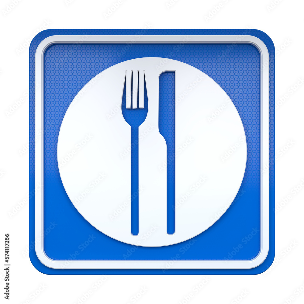 3D illustration of road traffic sign Food 3D illustration of road traffic sign Food