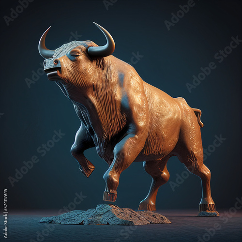 Bull market statue photo