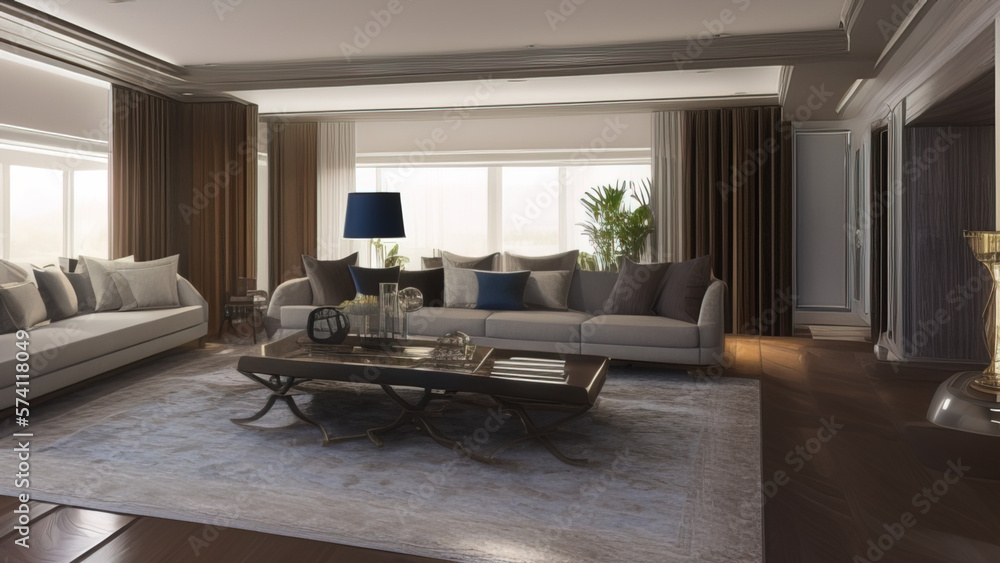 Mansion Living Room of Opulence, Generative AI Mansion Living Room of Opulence, Generative AI