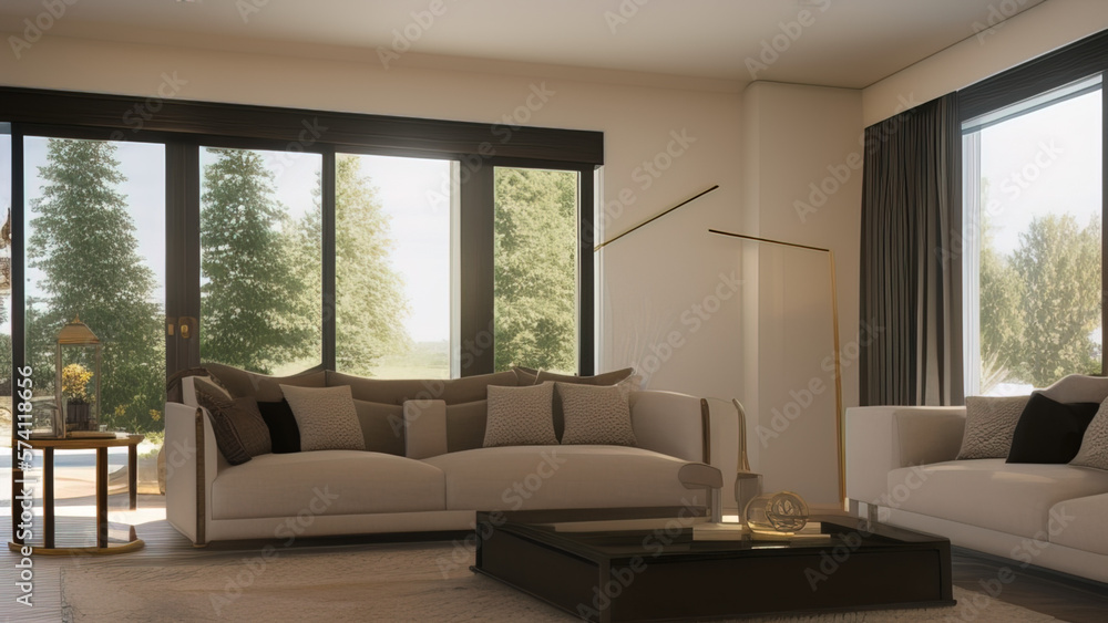 Haute Mansion Living Room, Generative AI Haute Mansion Living Room, Generative AI