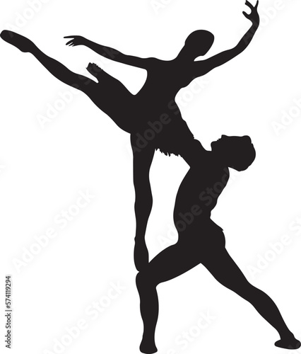 Obraz na płótnie silhouette of a dancer