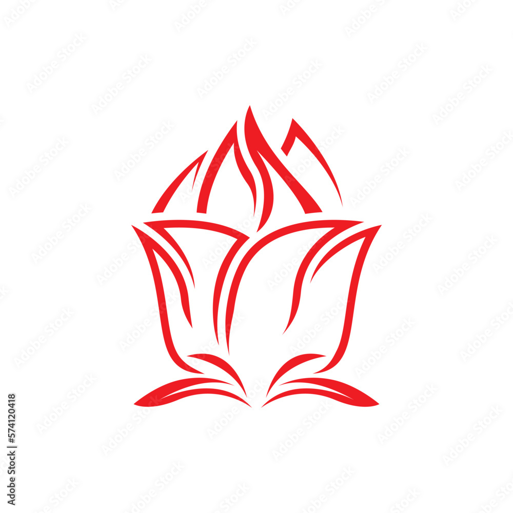 Obraz premium Flower logo vector icon design