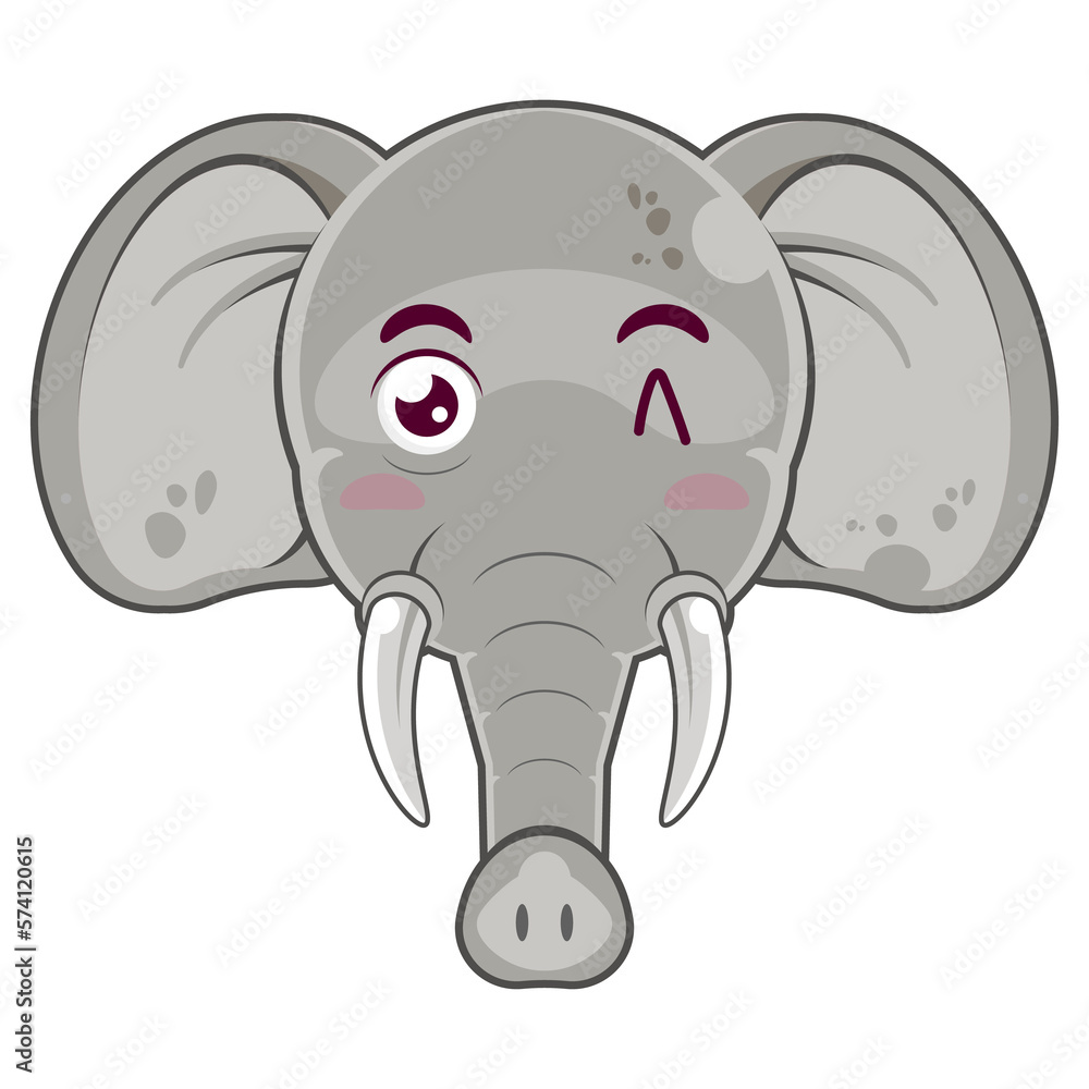 elephant happy face cartoon cute elephant happy face cartoon cute