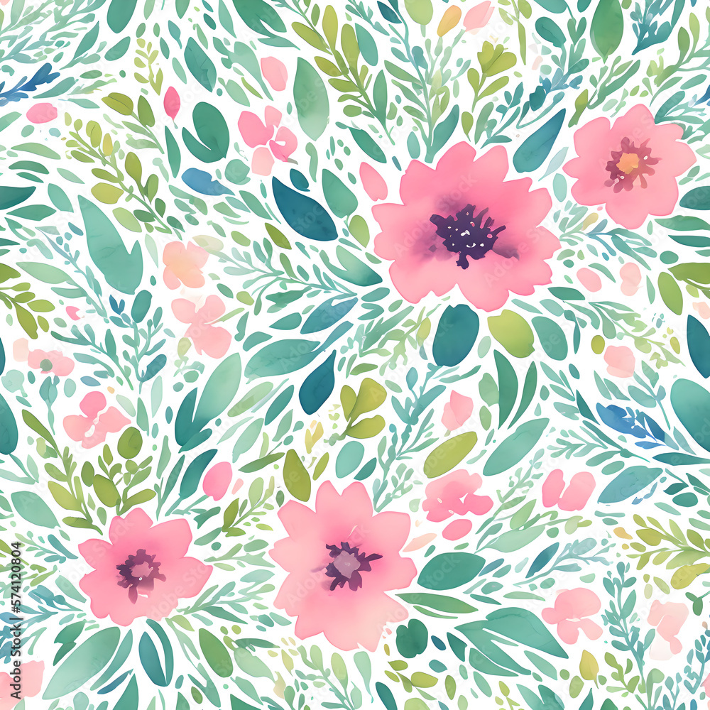 custom made wallpaper toronto digitalseamless floral pattern