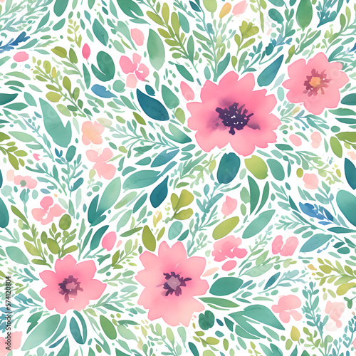 Wallpaper Mural seamless floral pattern Torontodigital.ca