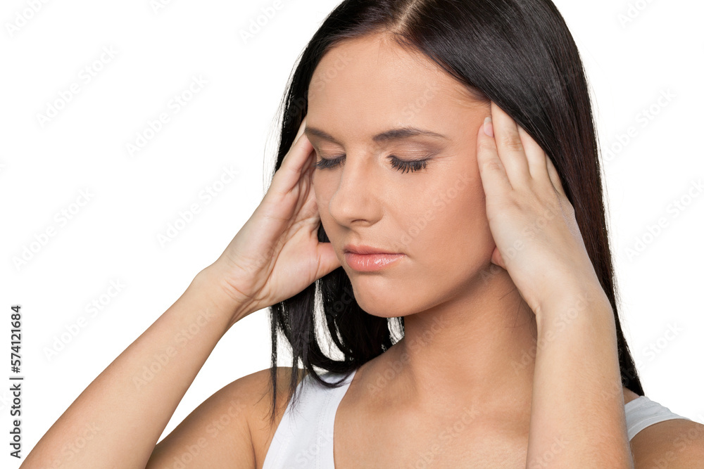 young woman suffering from a headache