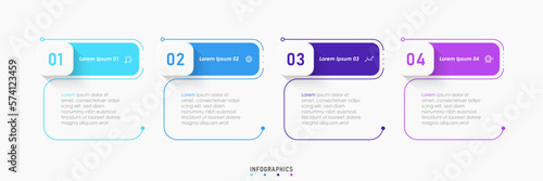 Vector Infographic label design template with icons and 4 options or steps. Can be used for process diagram, presentations, workflow layout, banner, flow chart, info graph.