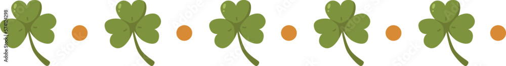 Cute St. Patrick's Day Border Pattern Illustration Cute St. Patrick's Day Border Pattern Illustration