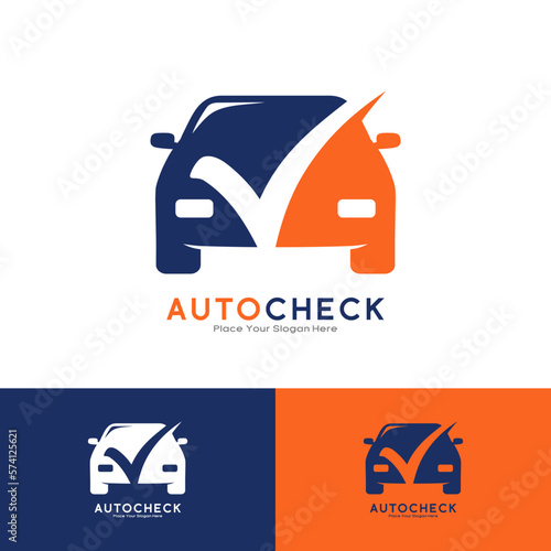 Auto check vector logo template. Suitable for business, automotive, service and transportation