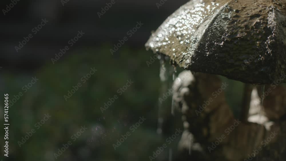 Water fountain trickling in nature Water fountain trickling in nature