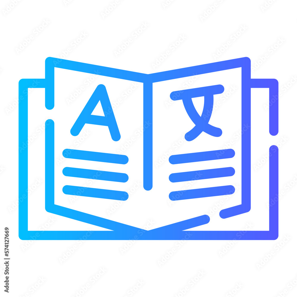 dictionary gradient icon dictionary gradient icon