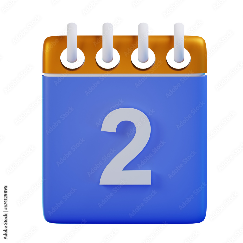 3d Render Illustration Icon Modern 2 Calendar 3d Render Illustration Icon Modern 2 Calendar