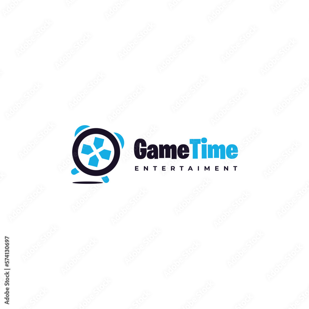 game time logo design modern concept