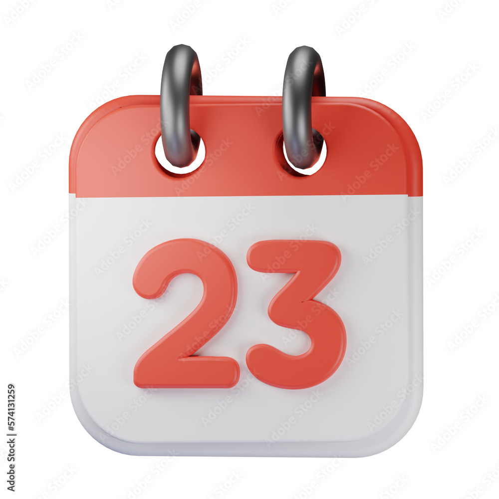 3d Render Illustration Icon Modern 23 Calendar 3d Render Illustration Icon Modern 23 Calendar