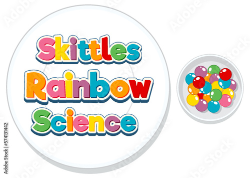 Rainbow skittles science experiment