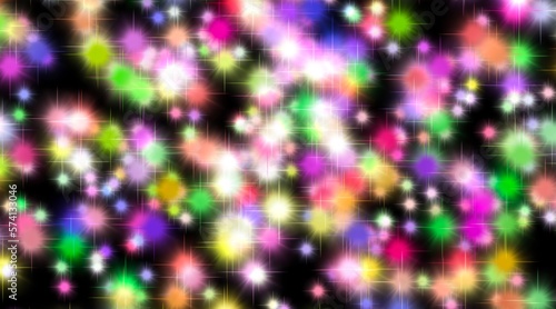 bokeh soft lights abstract background.Christmas day,Holiday,funny,happy birht day Background. © witsanu