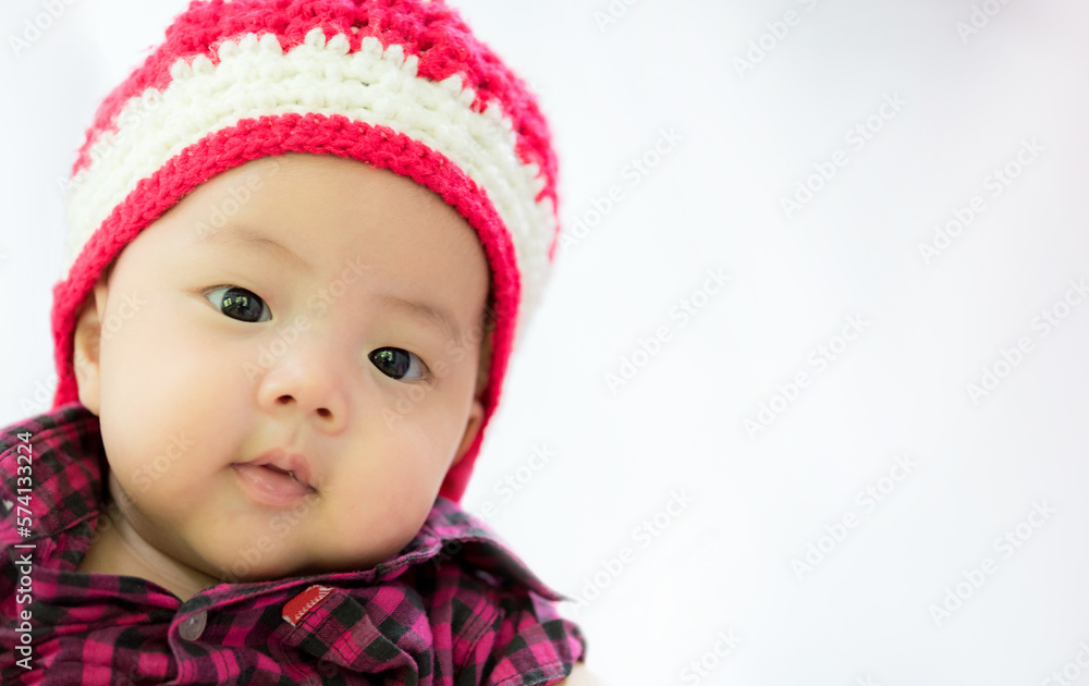 Isolated close up of cute asia baby, asia baby boy smile, happy baby smiling on white background Isolated close up of cute asia baby, asia baby boy smile, happy baby smiling on white background
