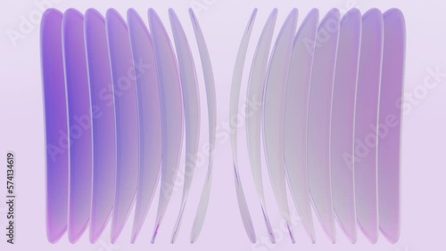 3D rendering of creative shapes conceptual background. Abstract glass animated wallpaper.