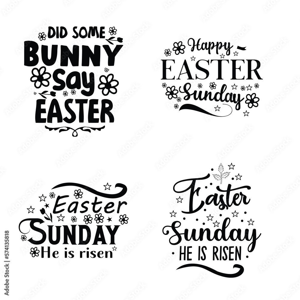 Happy Easter lettering typography design