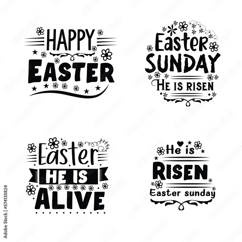 Happy Easter lettering typography design Happy Easter lettering typography design