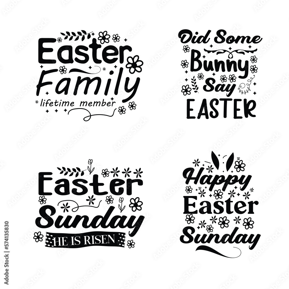 Happy Easter lettering typography design Happy Easter lettering typography design