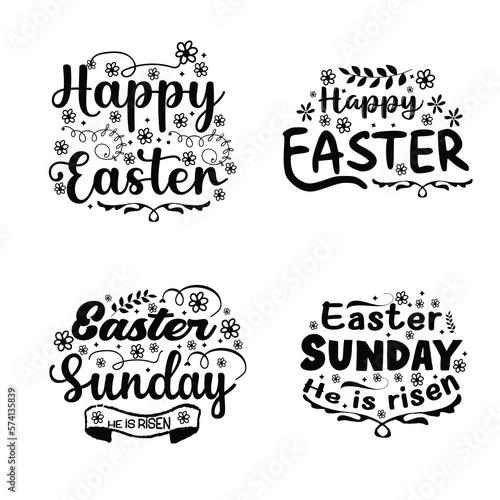 Happy Easter lettering typography design