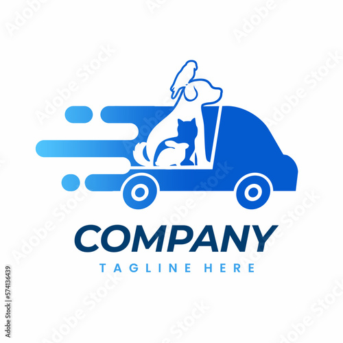 Fast Pet Delivery Service Logo Design