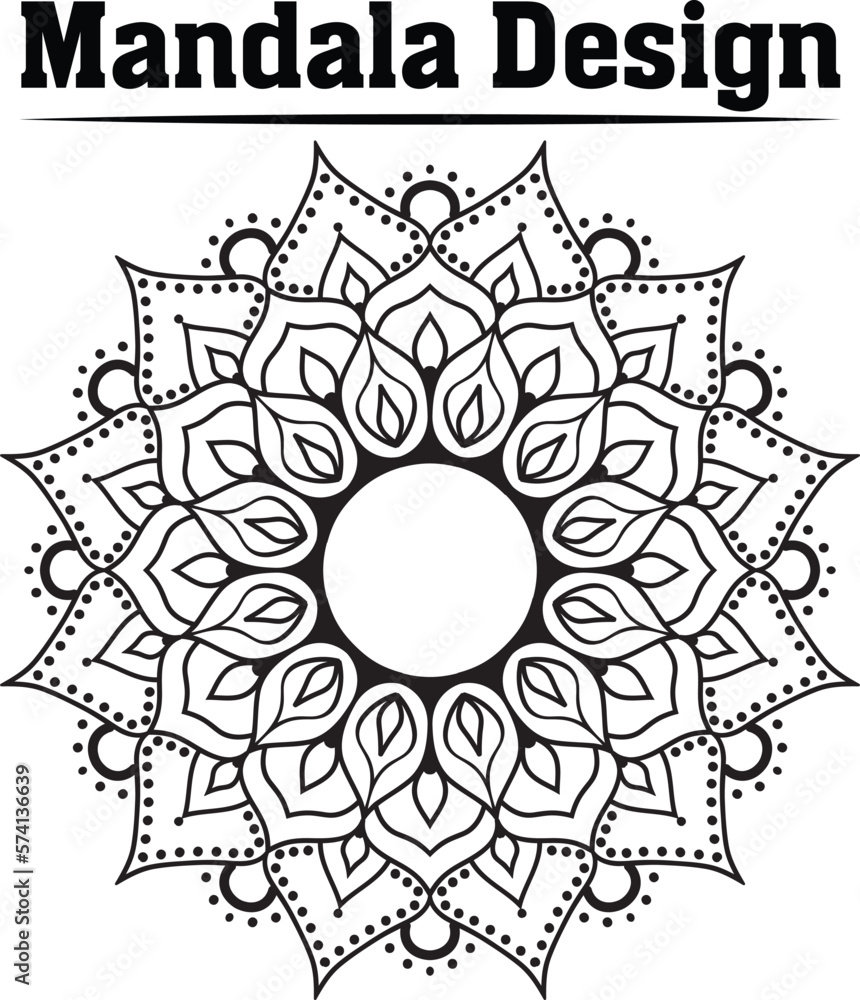 Fototapeta premium Flower Mandala. Vintage decorative elements. Oriental pattern vector illustration.