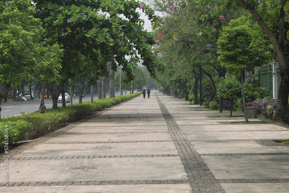 Street road to National Library