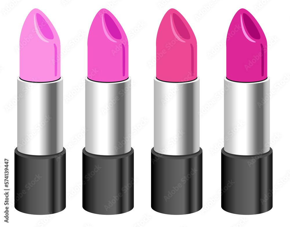 Fototapeta premium Women's Makeup Essentials Lipstick Clip Art, 여자들의 화장 필수품 립스틱 클립아트 