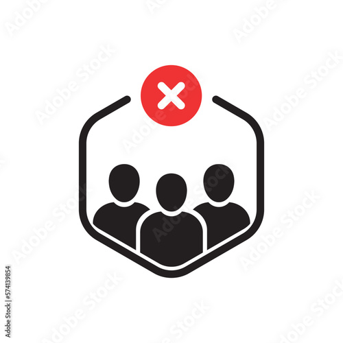 black team icon like bad teamwork or collaboration. concept of not effective cooperation or recruitment pictogram. flat trend modern logotype graphic design web element isolated on white background