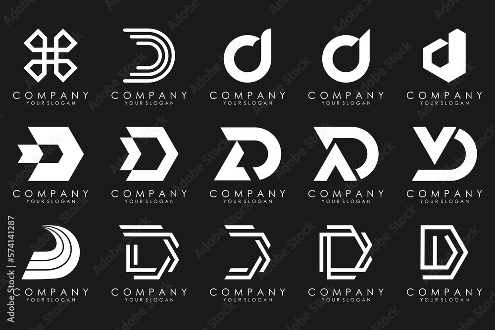 abstract letter D logo icon set. design for business of luxury, elegant, simple. abstract letter D logo icon set. design for business of luxury, elegant, simple.